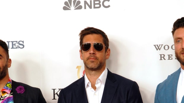 QB Aaron Rodgers at the 2023 Kentucky Derby